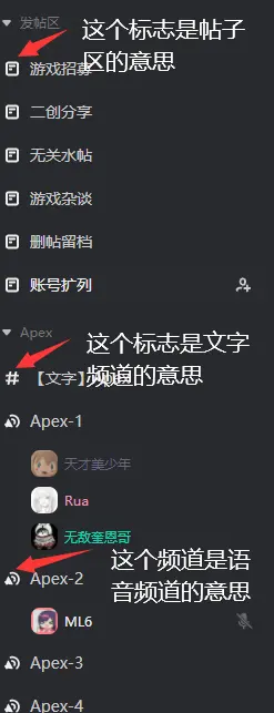 频道类型标注截图